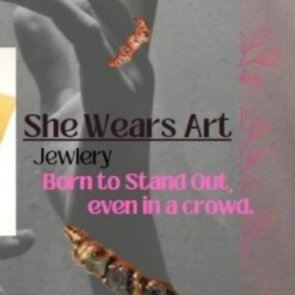 Handmade Jewelry Set Aventurine Golden Quartz Cuff Copper Bracelet Earrings - Picture 11 of 13